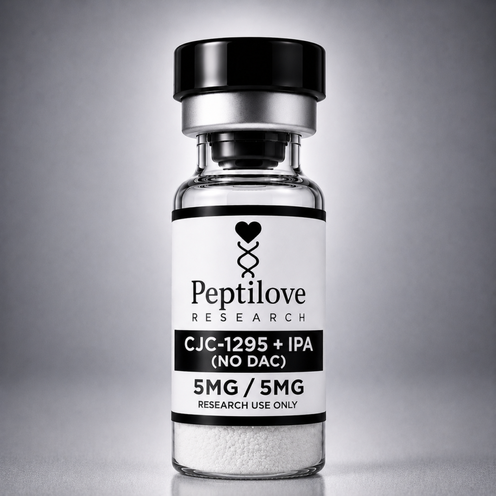 CJC-1295 No DAC 5MG and Ipamorelin 5MG research peptide blend vial