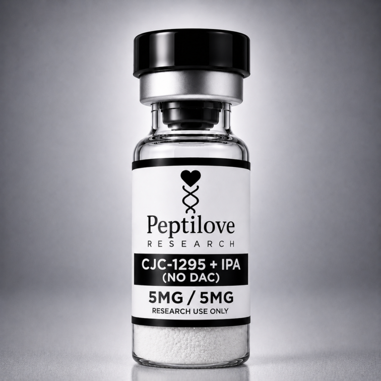 CJC-1295 No DAC 5MG and Ipamorelin 5MG research peptide blend vial